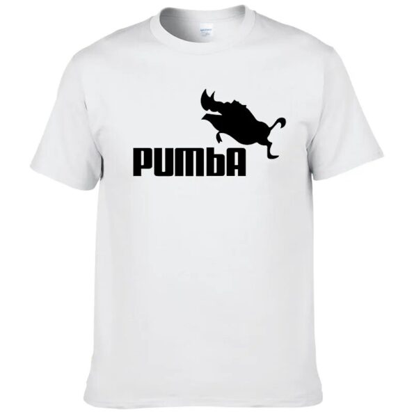 PUMBA-printed-T-shirt-summer-hip-hop-sports-bottom-short-sleeved-flying-boar-wild-boar-spoof-1