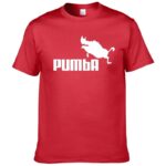 PUMBA-printed-T-shirt-summer-hip-hop-sports-bottom-short-sleeved-flying-boar-wild-boar-spoof