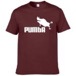 PUMBA-printed-T-shirt-summer-hip-hop-sports-bottom-short-sleeved-flying-boar-wild-boar-spoof