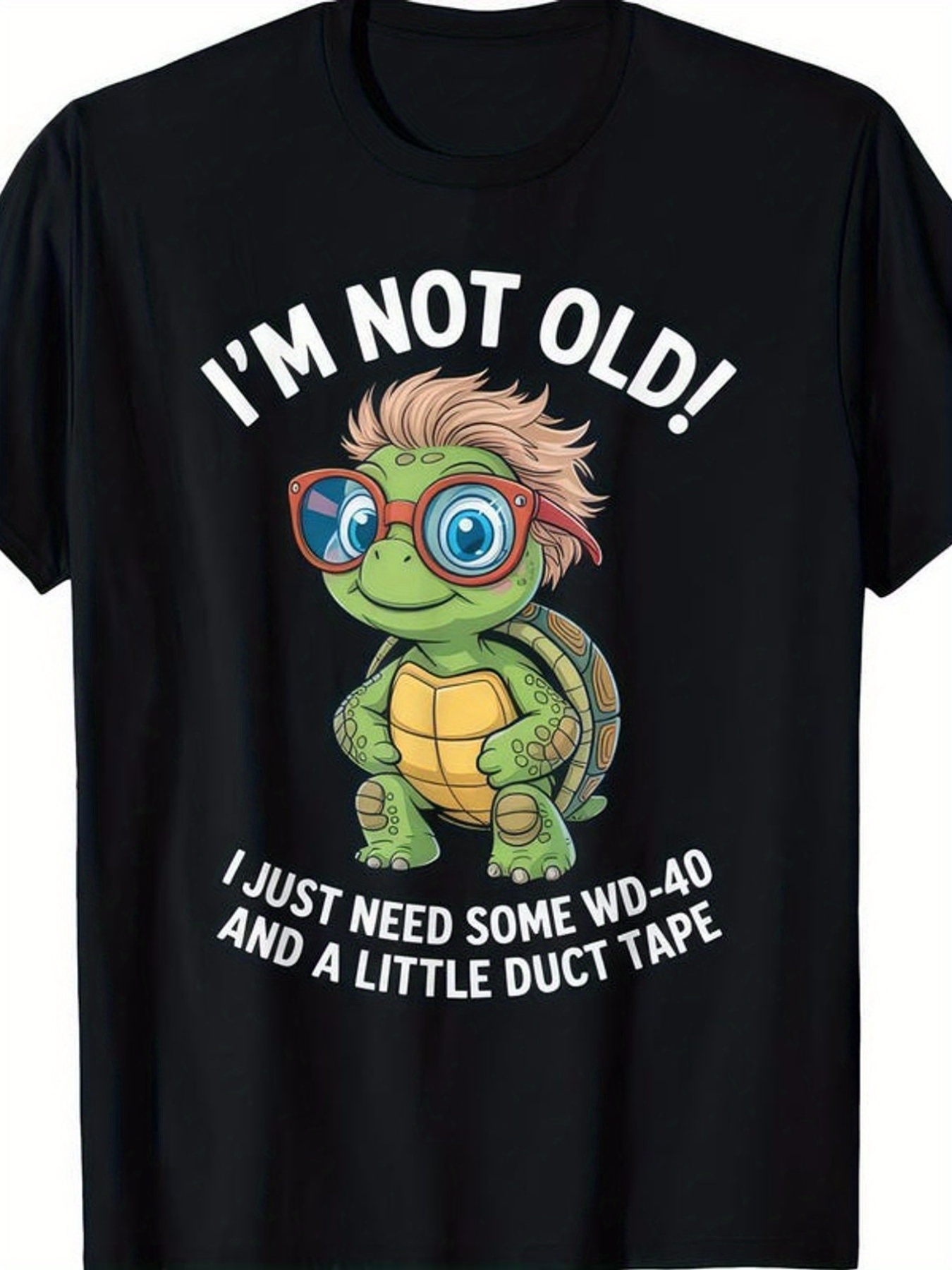 Amusingly, I'M Not Aged; I'M Fantastic! This Turtle-Themed Graphic Tee Features a Casual Round Neck And a Witty Design about Aging, Making It a Perfect Gift for Birthdays, Halloween, Plus Size