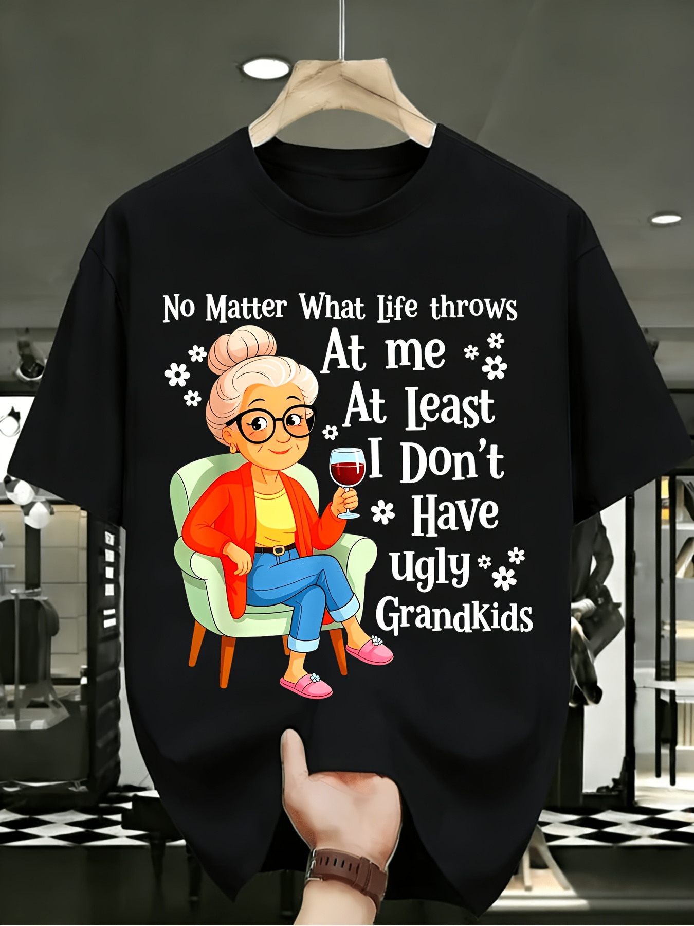 No Matter What Life Throws at Me, at Least I Don'T Have Ugly Grand Graphic T-Shirt Summer Outfit Men, Soft Breathable, Machine Washable