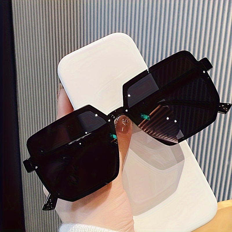 Unisex Oversized Square Glasses, Lightweight Black Plastic Frame, -protective Clear Lenses. Trendy for Daily, Shopping, Parties& Outdoor Wear.