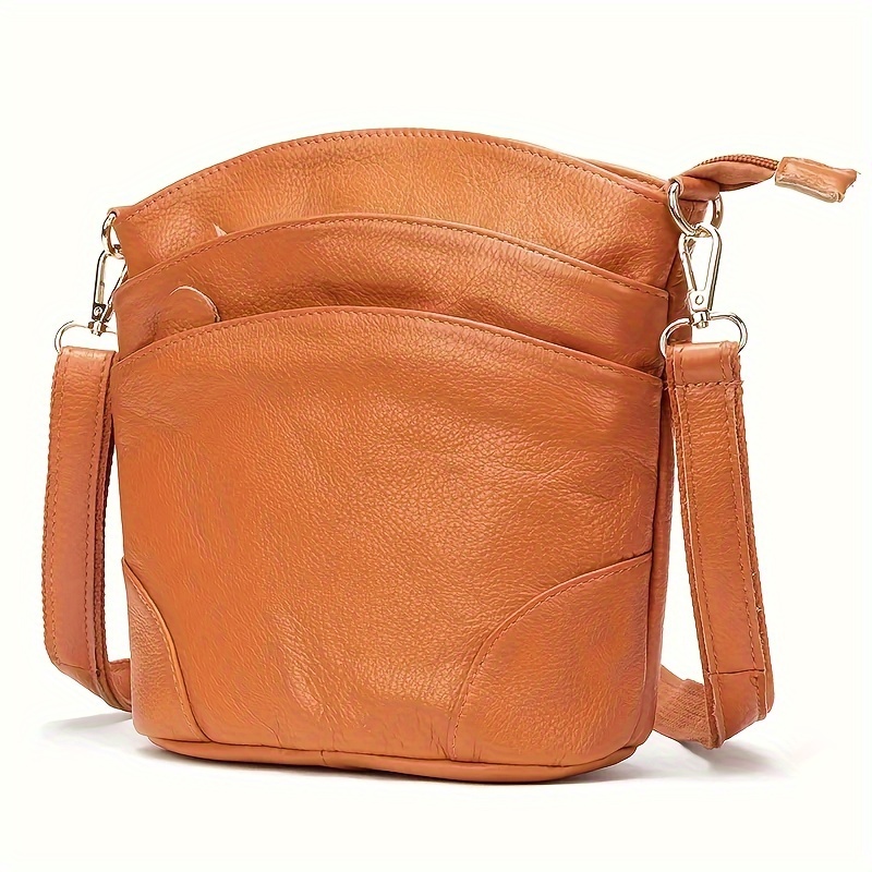 Premium Genuine Cowhide Leather Crossbody Bag for Men And Women - Luxurious, Adaptable, And Roomy with Plenty of Storage - Handbag Purse Organizer with Pockets for Smartphones