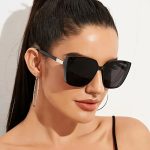 Women's Cat-Eye Square Glasses with & Anti-Glare PC Lenses - Lightweight Polycarbonate Frames, Plastic Hinges Suitable for Driving, Computer, Reading, Outdoor, Everyday Use - Stylish Eyewear for
